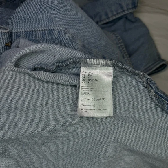 NWOT - H&M Denim Oversized Vest Button Up | Jean Vest | Sleeveless | Size XXL - Picture 5 of 7